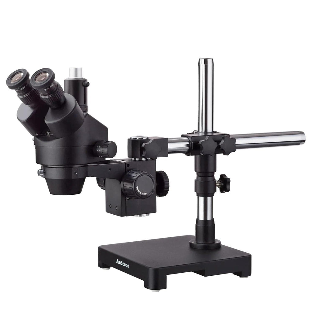 AmScope SM-3 Black Simul-Focal Trinocular Stereo Zoom Microscope 7X-45 ...