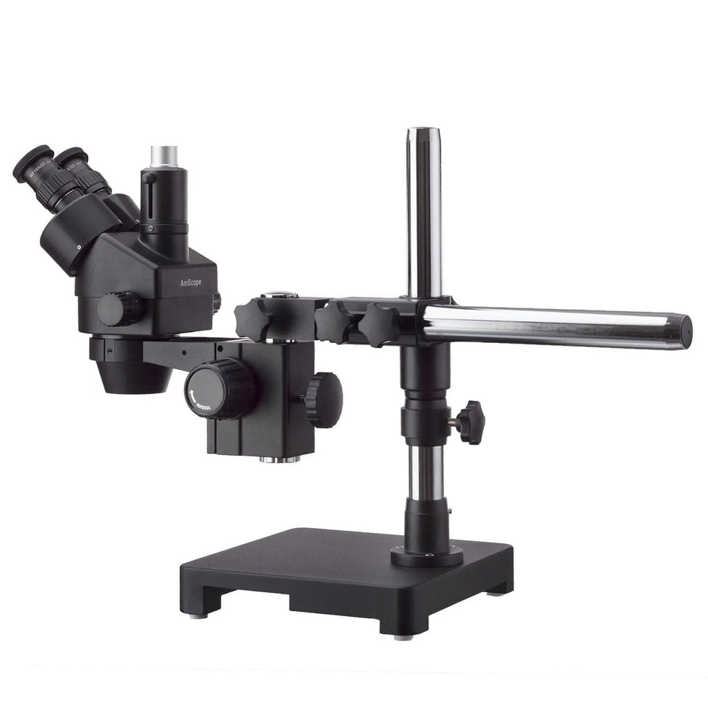AmScope SM-3 Black Simul-Focal Trinocular Stereo Zoom Microscope 7X-45 ...
