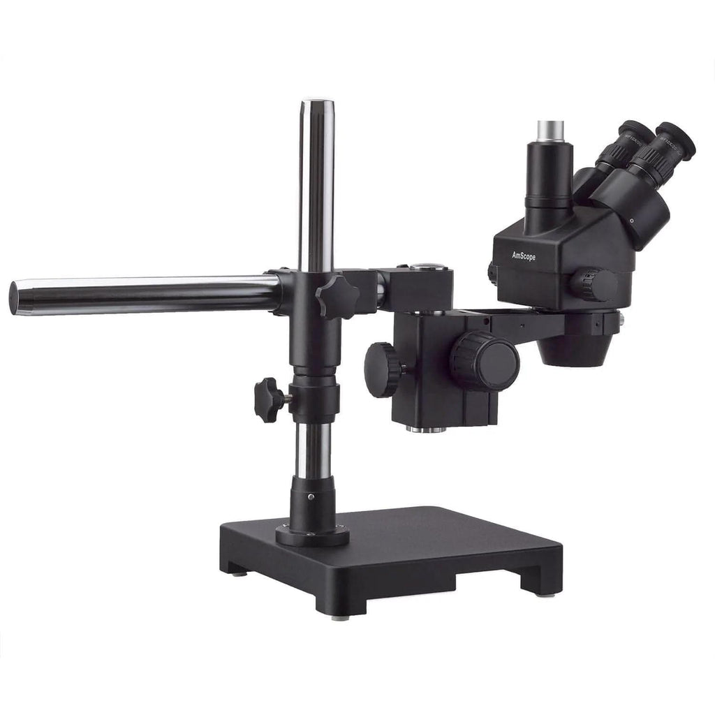 AmScope SM-3 Black Simul-Focal Trinocular Stereo Zoom Microscope 7X-45 ...