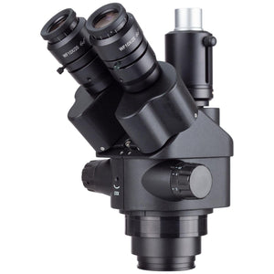 7X-45X Black Simul-Focal Trinocular Zoom Stereo Microscope Head