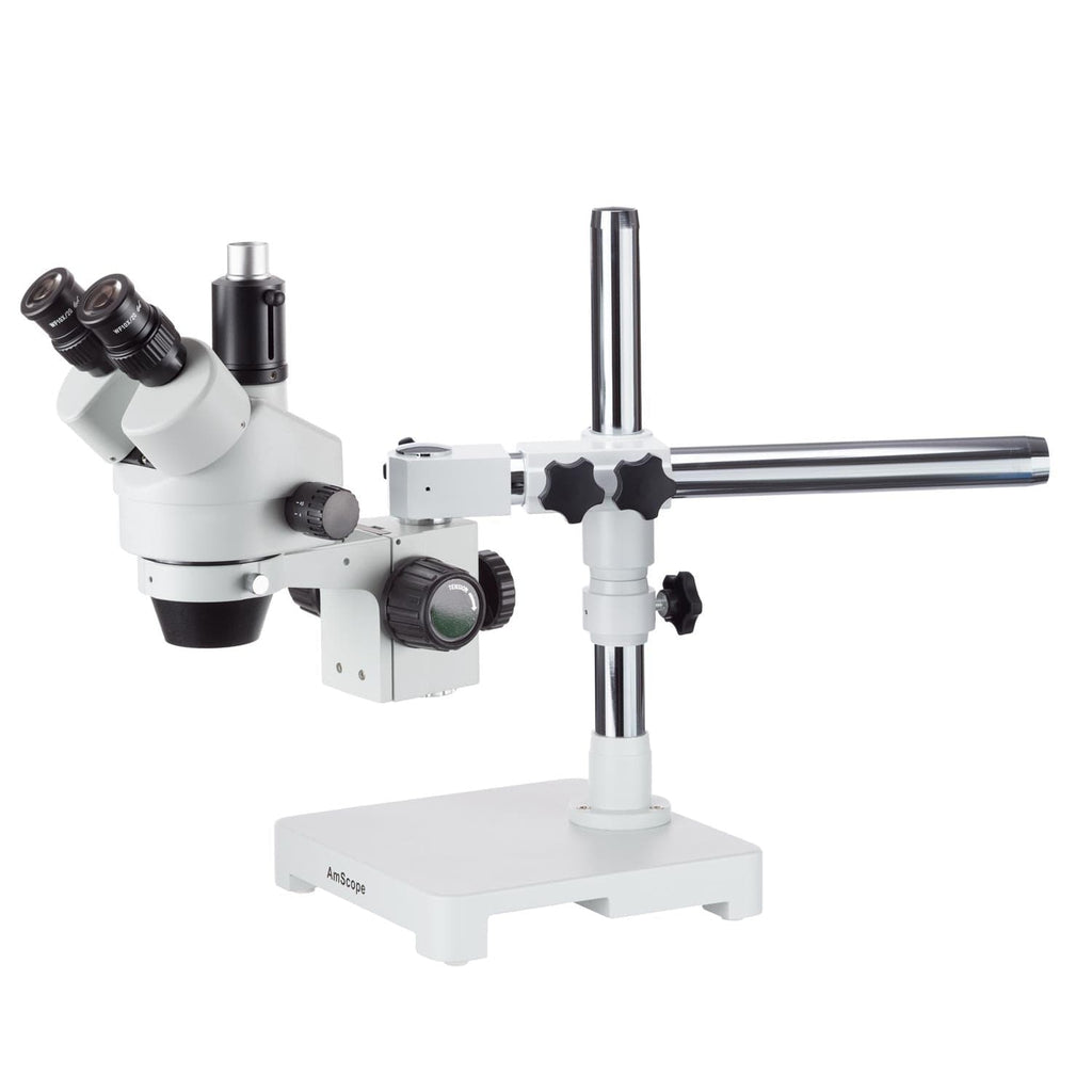 Loop Mircoscope 7X-45X Stereo Microscope with LED Fiber-Optic Ring Light – AmScope EU