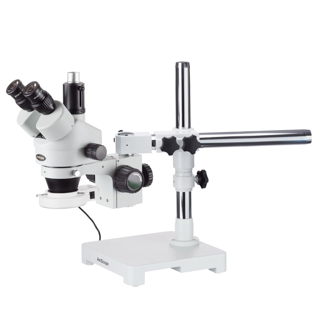AmScope SM-3T Series Trinocular Zoom Stereo Microscope 3.5X-90X Magnif ...