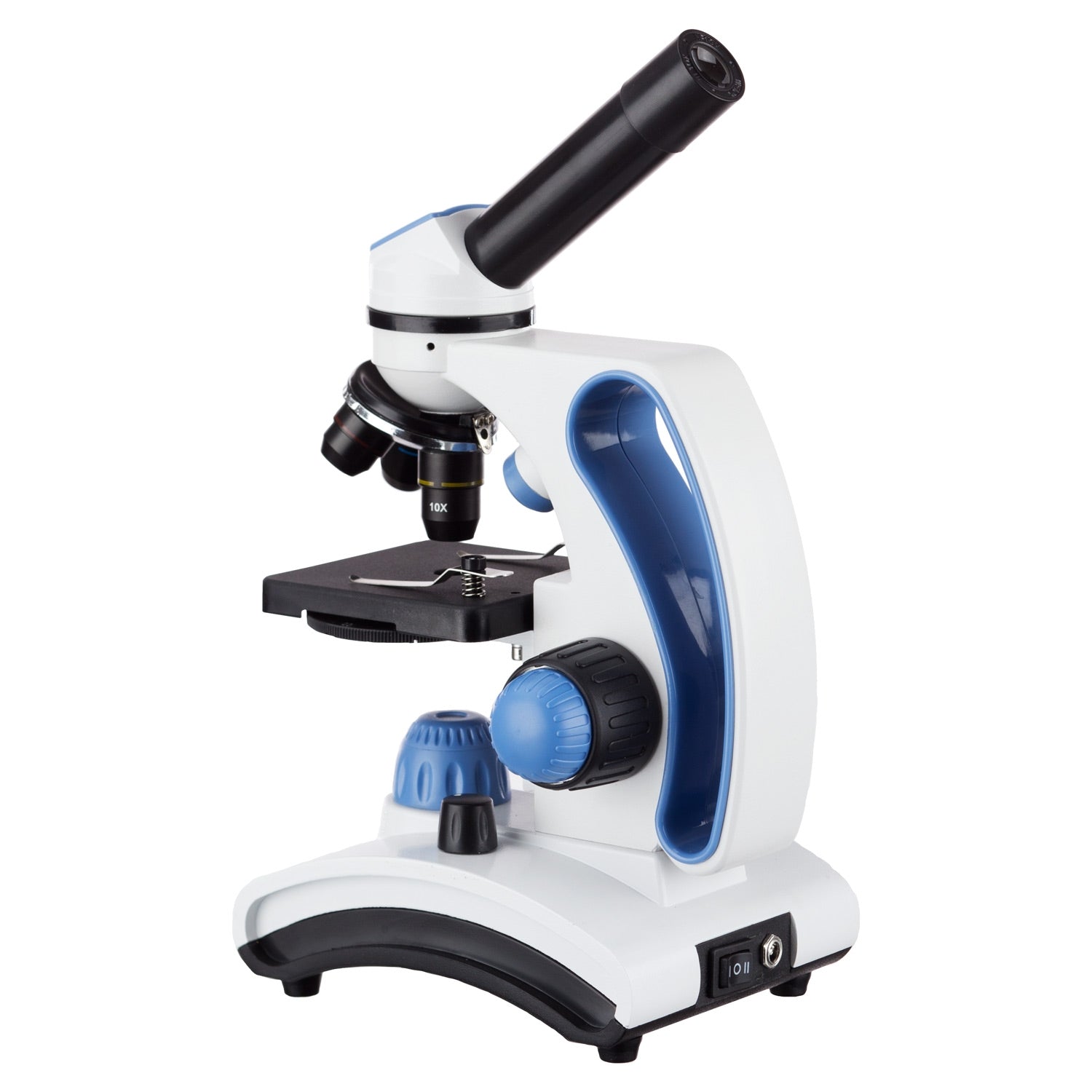 AmScope M162 Series Dual Light Glass Lens Metal Frame Student Monocular Compound Microscope 40X-1000X Magnification