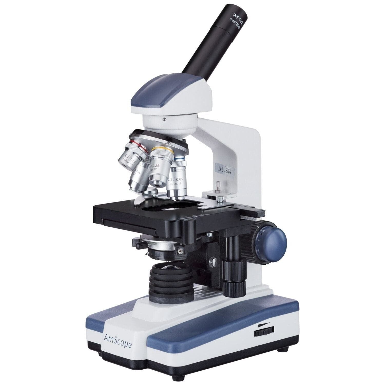 Amscope M620 Series Monocular LED Compound Microscope 40X-2500X Magnification with 1.0MP Digital Camera