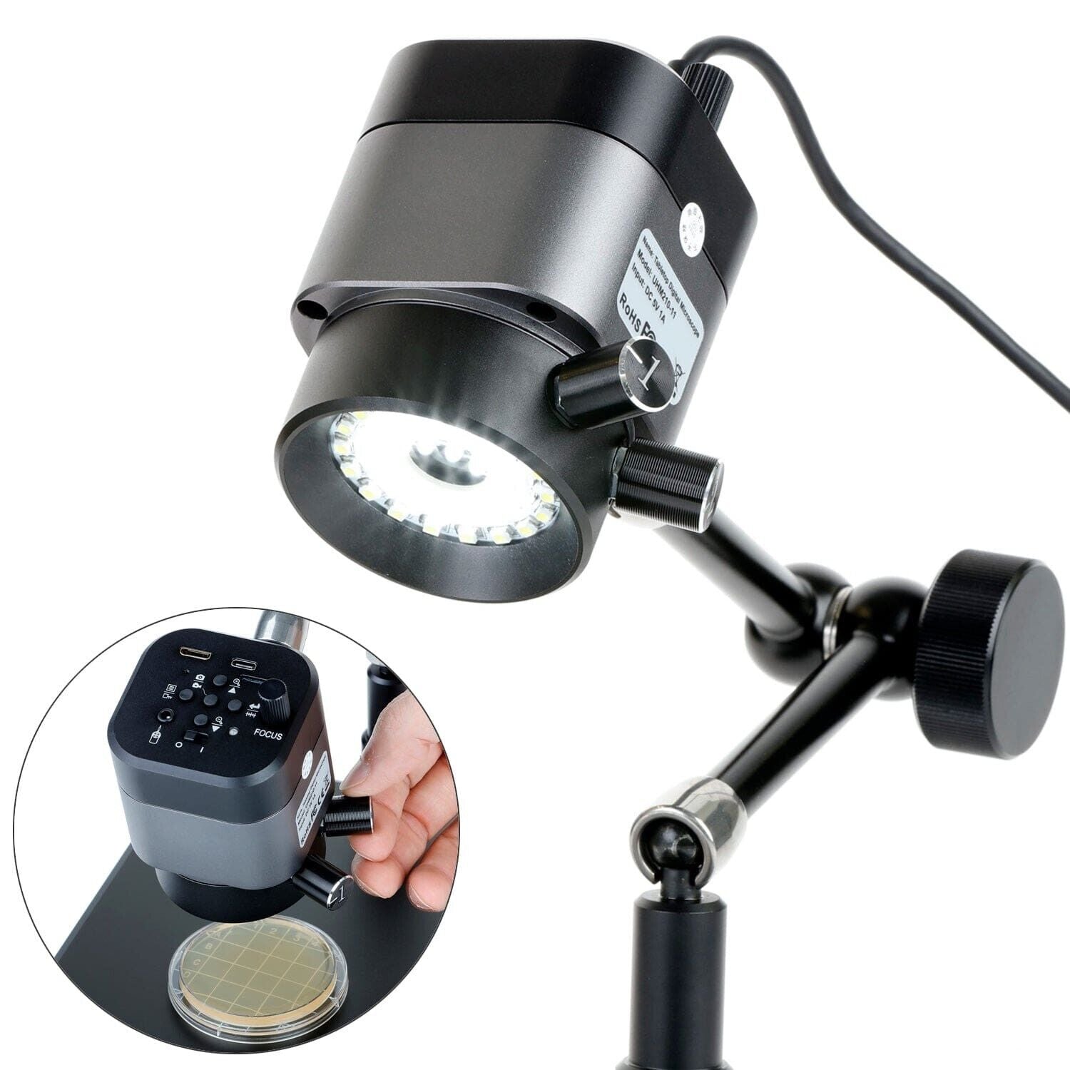 AmScope UHM210 Series 1080p 2.0MP HDMI Digital Microscope on 11