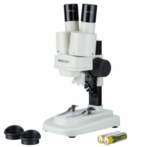 Iqcrew 20x 40x Kids Portable Battery Powered Stereo Microscope With L